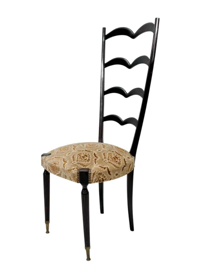 Mid-Century Modern High Back Side Chair by Paolo Buffa, 1950s